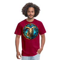 Thumbnail for Men's Mosaic Capricorn Classic T-Shirt - dark red