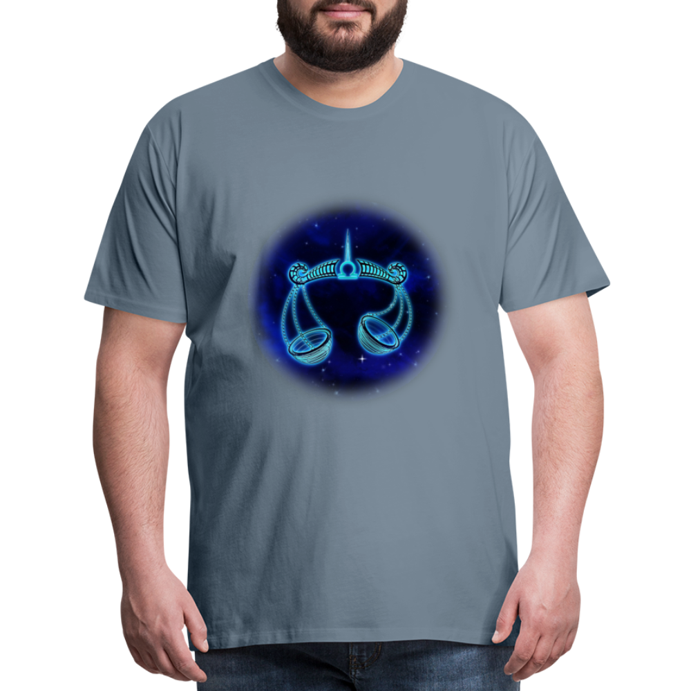 Men's Libra Premium T-Shirt - steel blue