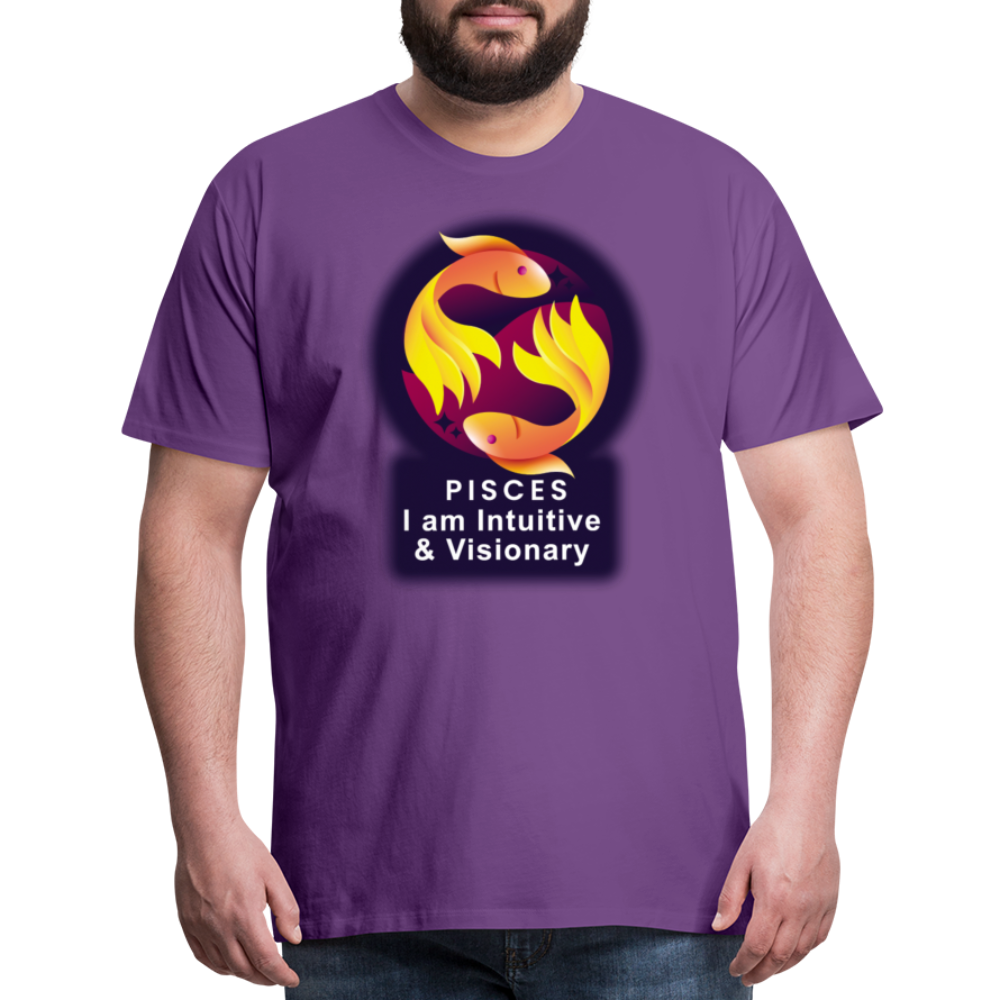 Men's Glow Pisces Premium T-Shirt - purple