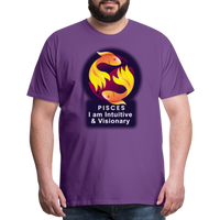 Thumbnail for Men's Glow Pisces Premium T-Shirt - purple