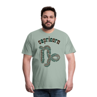 Thumbnail for Men's Power Words Capricorn Premium T-Shirt - steel green