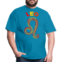 Thumbnail for Men's Power Words Leo Classic T-Shirt - turquoise