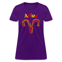 Thumbnail for Women's Power Words Aries T-Shirt - purple