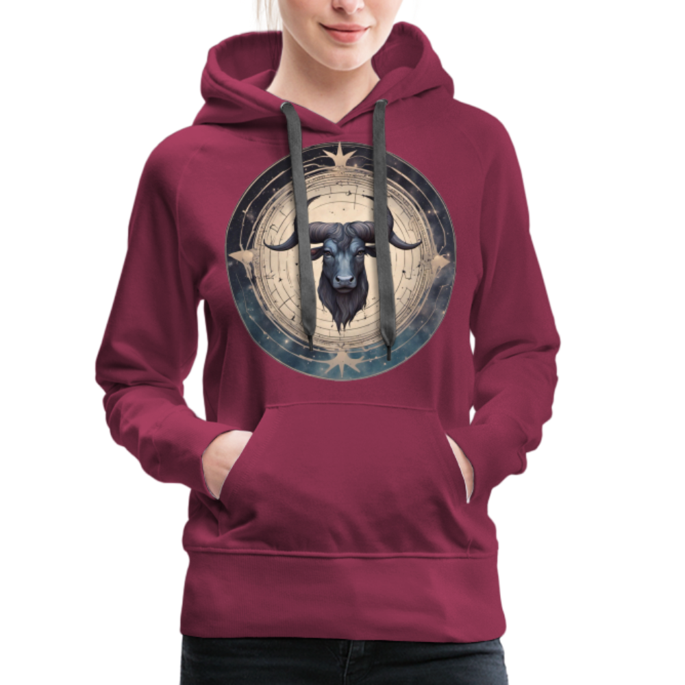 Women’s Mythical Taurus Premium Hoodie - burgundy