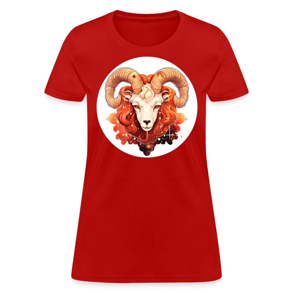 Women's Symbol Aries T-Shirt - red