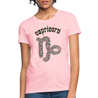 Thumbnail for Women's Power Words Capricorn T-Shirt - pink