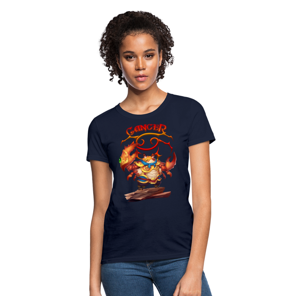 Women's Astral Cancer T-Shirt - navy