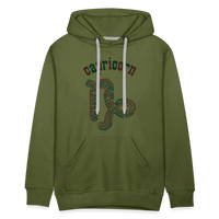 Thumbnail for Men's Power Words Capricorn Premium Hoodie - olive green