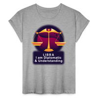 Thumbnail for Women's Glow Libra Relaxed Fit T-Shirt - heather gray