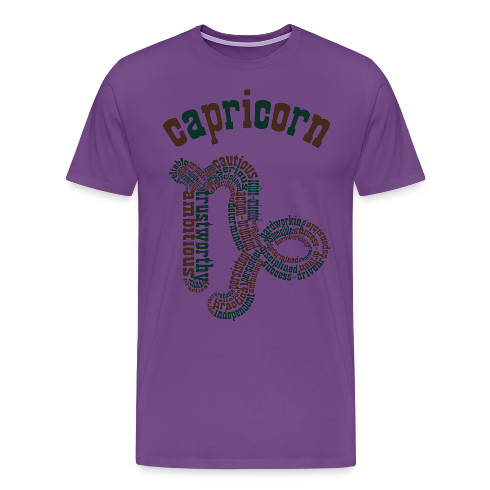 Men's Power Words Capricorn Premium T-Shirt - purple