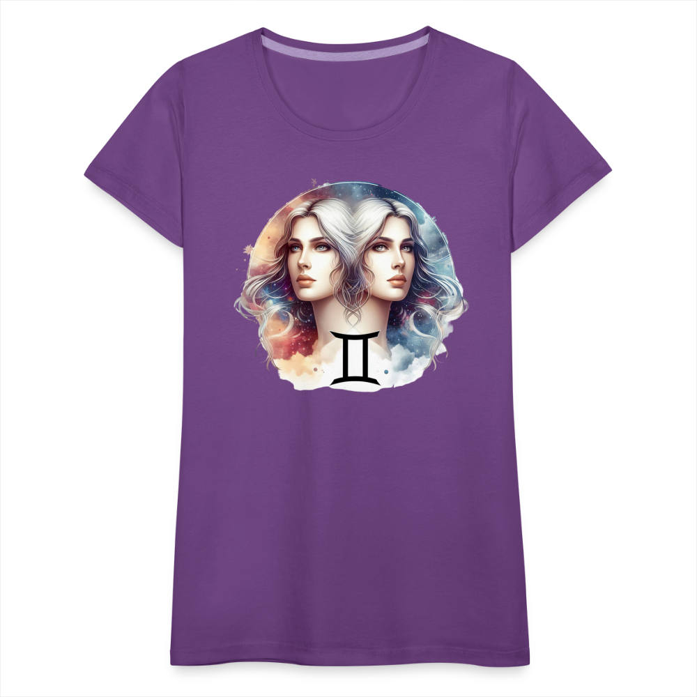 Women’s Mythical Gemini Premium T-Shirt - purple