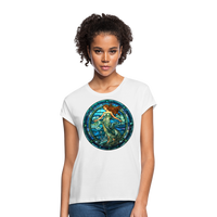 Thumbnail for Women's Mosaic Aquarius Relaxed Fit T-Shirt - white