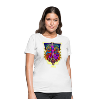 Thumbnail for Women's Cosmic Aries Design T-Shirt - white