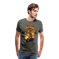 Thumbnail for Men's Fiery Aries Premium T-Shirt - asphalt gray