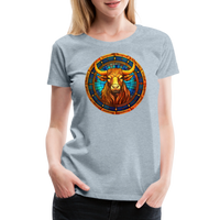 Thumbnail for Women’s Mosaic Taurus Premium T-Shirt - heather ice blue