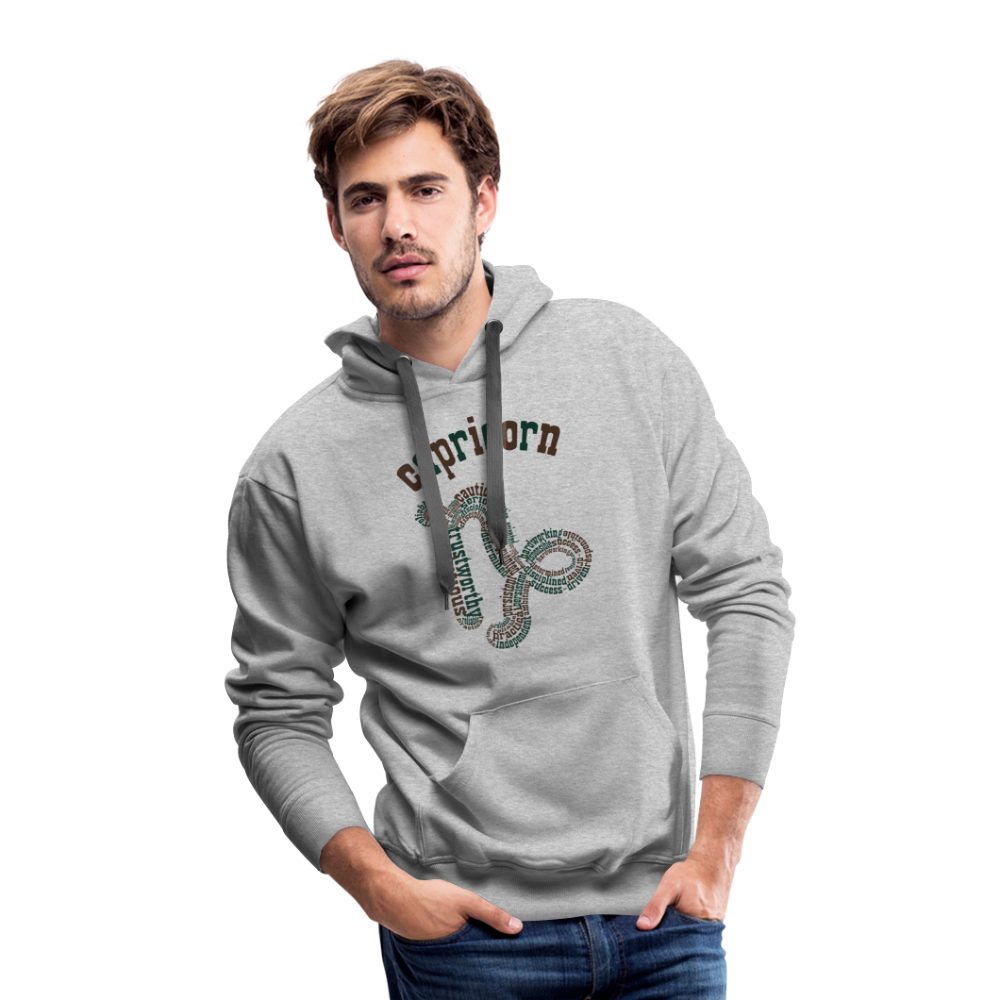 Men's Power Words Capricorn Premium Hoodie - heather grey