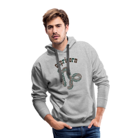 Thumbnail for Men's Power Words Capricorn Premium Hoodie - heather grey