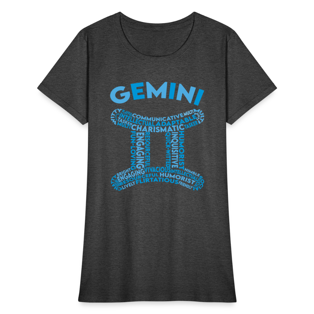 Women's Power Words Gemini T-Shirt - heather black