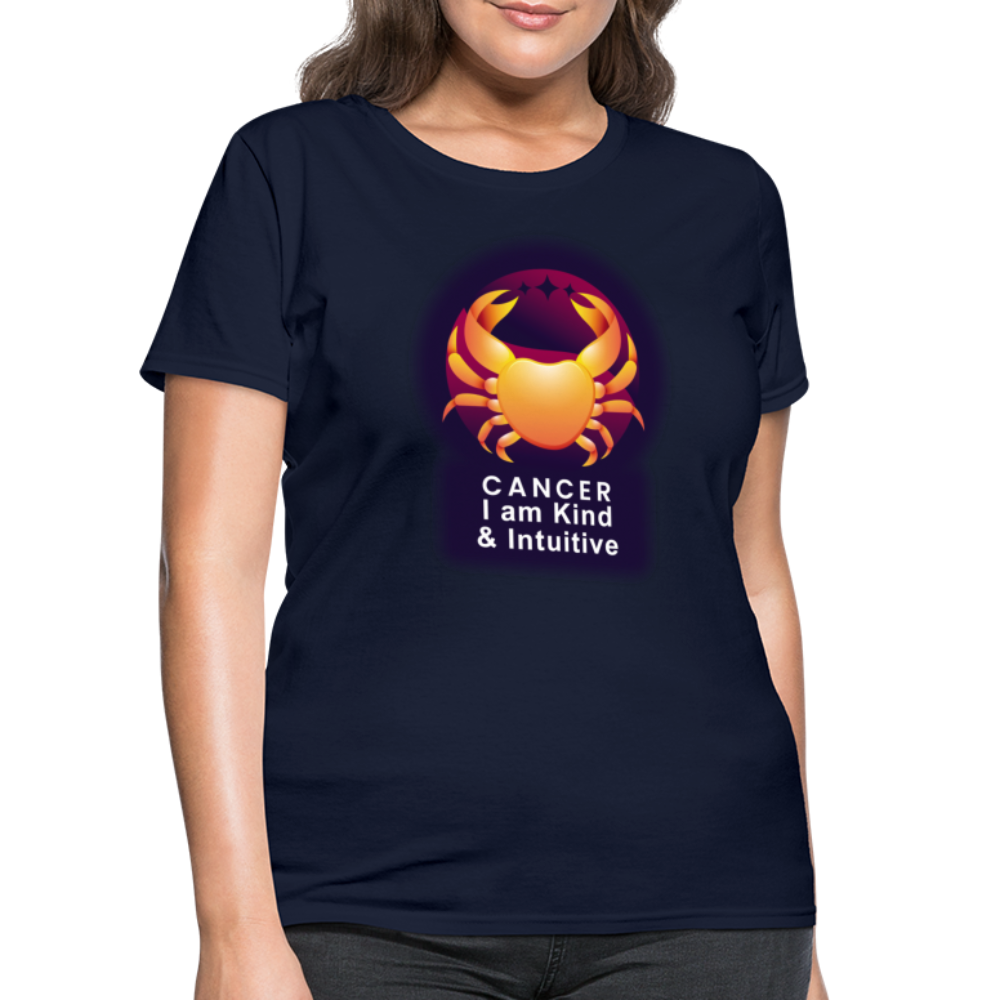 Women's Glow Cancer T-Shirt - navy