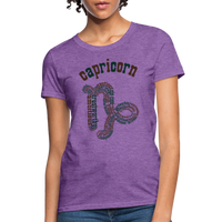 Thumbnail for Women's Power Words Capricorn T-Shirt - purple heather