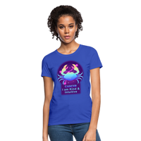 Thumbnail for Women's Neon Cancer T-Shirt - royal blue