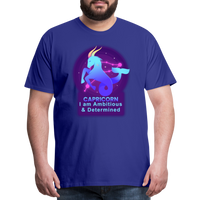 Thumbnail for Men's Neon Capricorn Premium T-Shirt - royal blue