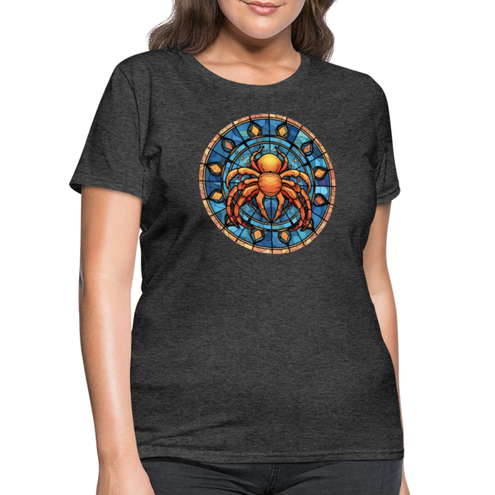 Women's Mosaic Cancer T-Shirt - heather black