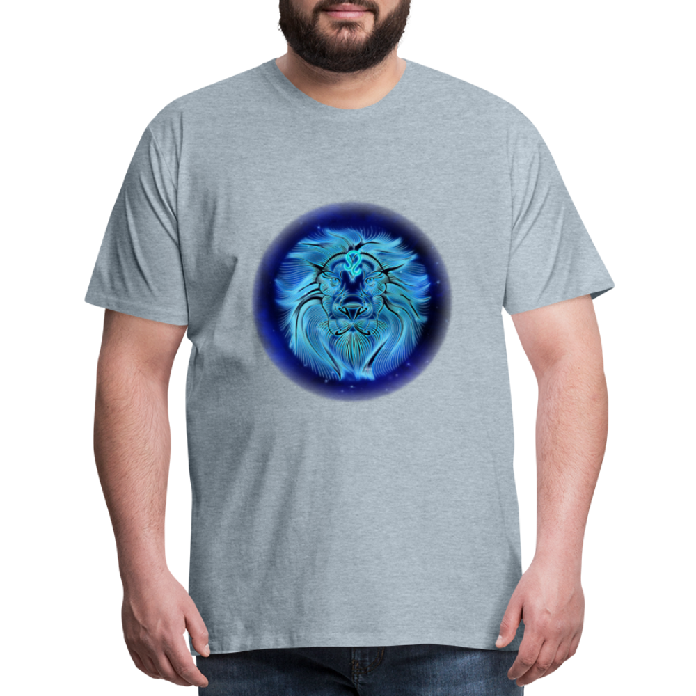 Men's Leo Premium T-Shirt - heather ice blue