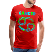 Thumbnail for Men's Power Words Cancer Premium T-Shirt - red