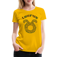 Thumbnail for Women's Power Words Taurus Premium T-Shirt - sun yellow