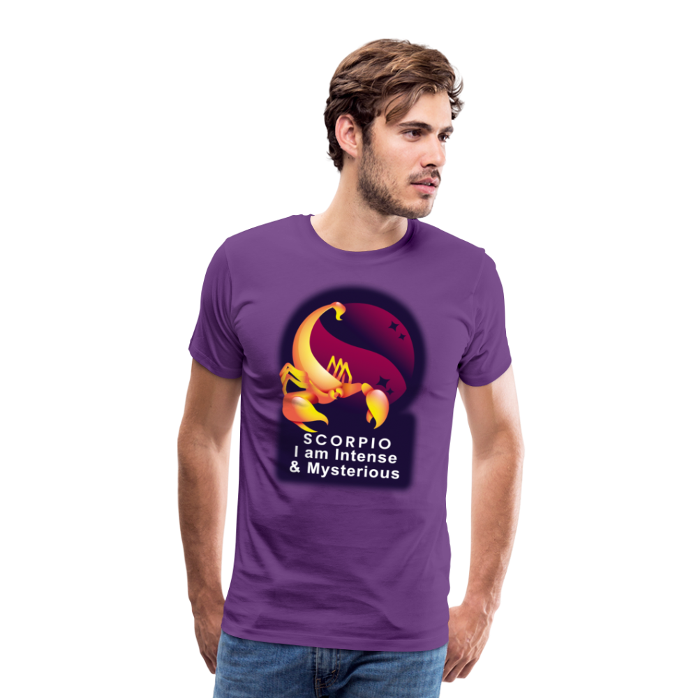 Men's Glow Scorpio Premium T-Shirt - purple