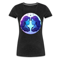 Thumbnail for Women’s Magic Gemini Premium T-Shirt - charcoal grey