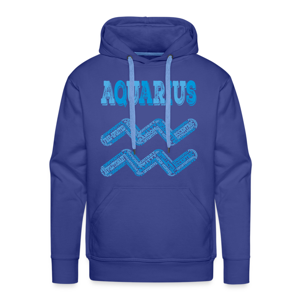 Men's Power Words Aquarius Premium Hoodie - royal blue