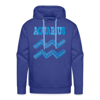 Thumbnail for Men's Power Words Aquarius Premium Hoodie - royal blue