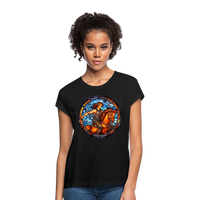 Thumbnail for Women's Mosaic Sagittarius Relaxed Fit T-Shirt - black