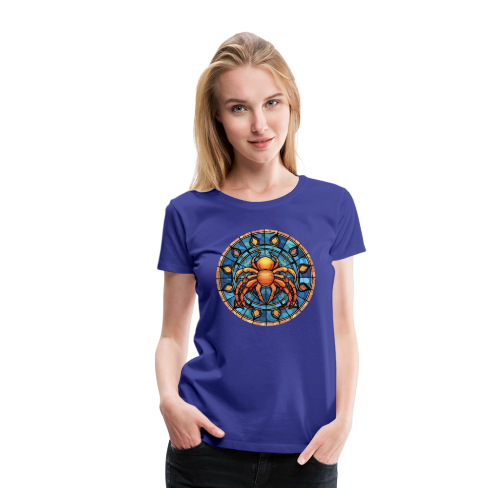 Women’s Mosaic Cancer Premium T-Shirt - royal blue