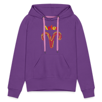 Thumbnail for Women's Power Words Aries Premium Hoodie - purple 