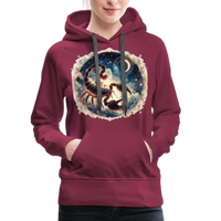 Thumbnail for Women’s Mythical Scorpio Premium Hoodie - burgundy