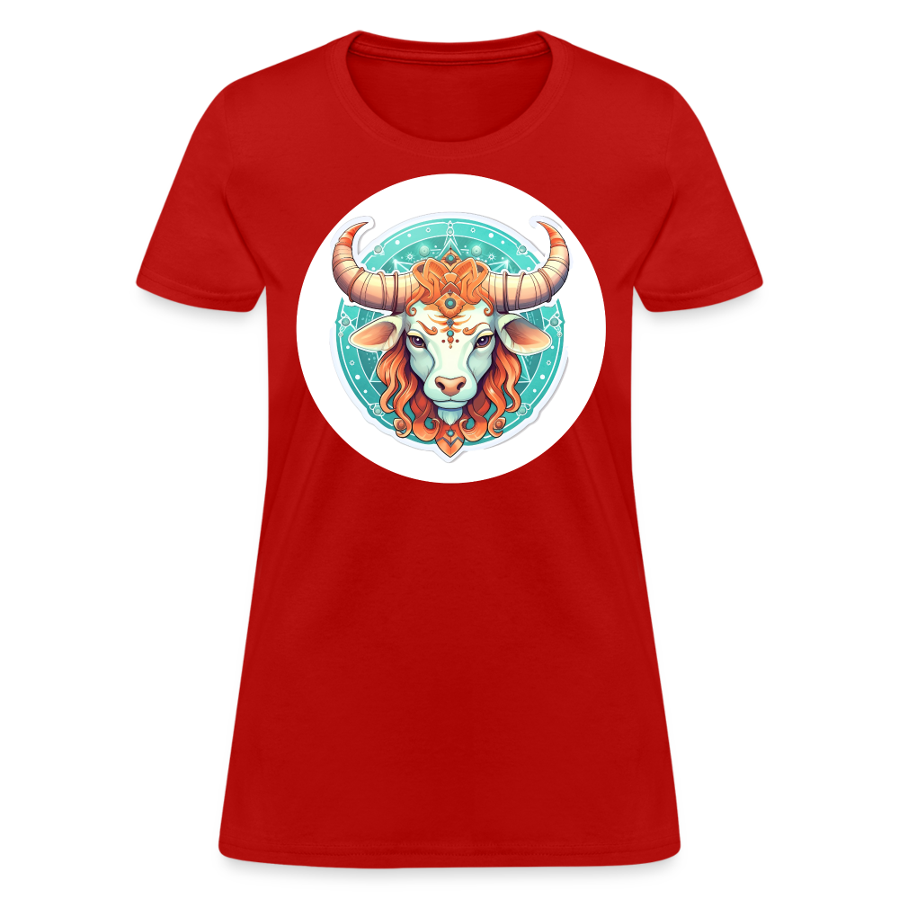 Women's Symbol Taurus T-Shirt - red