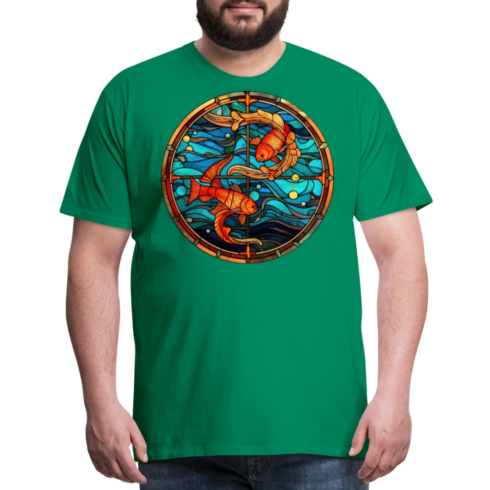 Men's Mosaic Pisces Premium T-Shirt - kelly green