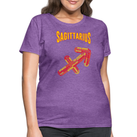 Thumbnail for Women's Power Words Sagittarius T-Shirt - purple heather