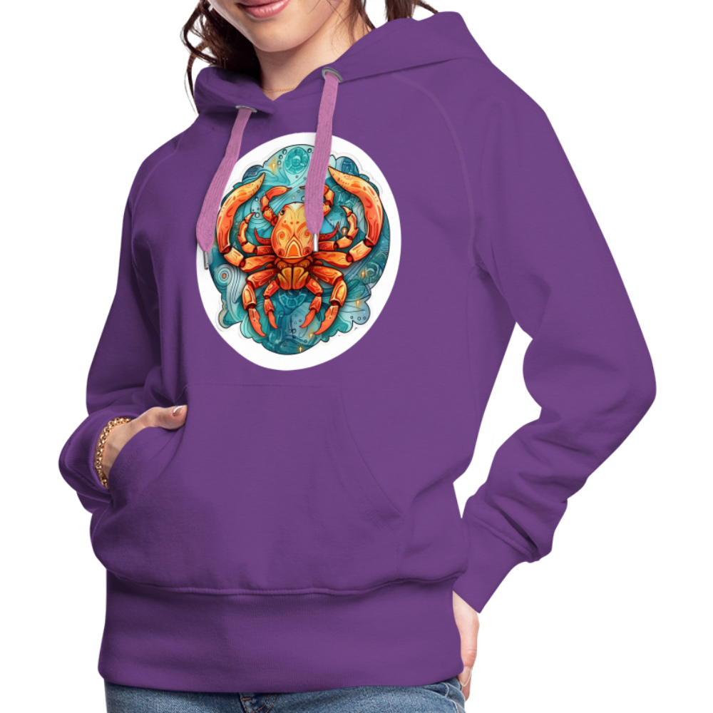 Women’s Symbol Cancer Premium Hoodie - purple 