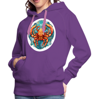 Thumbnail for Women’s Symbol Cancer Premium Hoodie - purple 