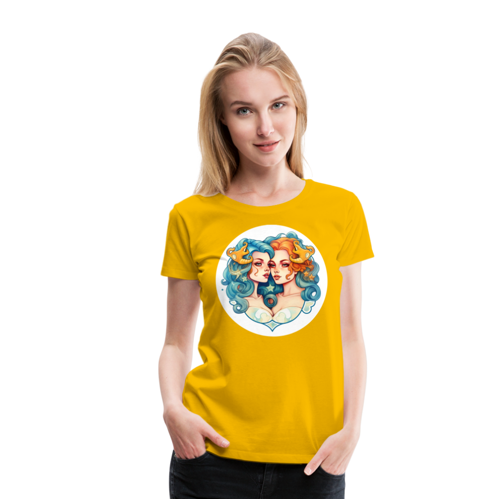 Women’s Symbol Gemini Premium T-Shirt - sun yellow