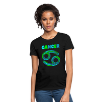 Thumbnail for Women's Power Words Cancer T-Shirt - black