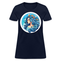 Thumbnail for Women's Symbol Aquarius T-Shirt - navy