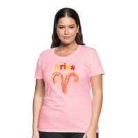 Thumbnail for Women's Power Words Aries Premium T-Shirt - pink