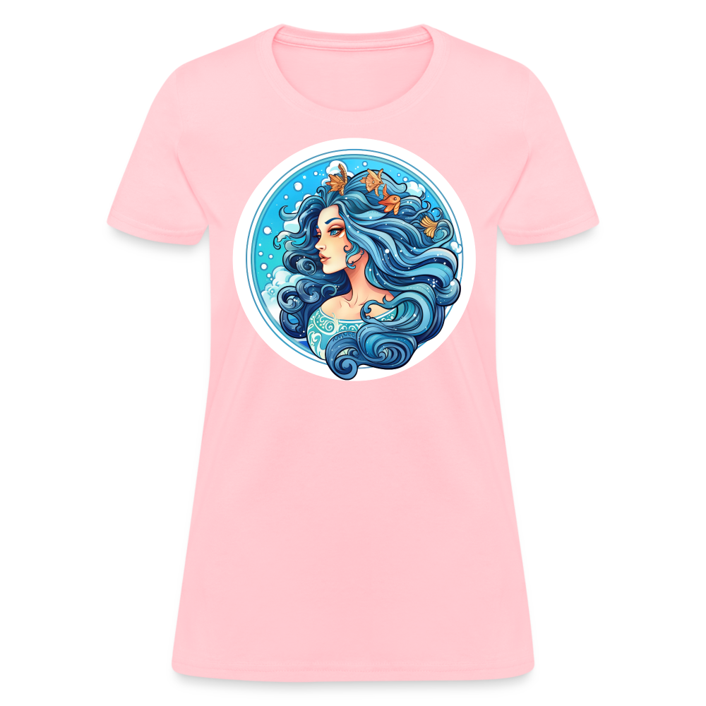 Women's Symbol Aquarius T-Shirt - pink