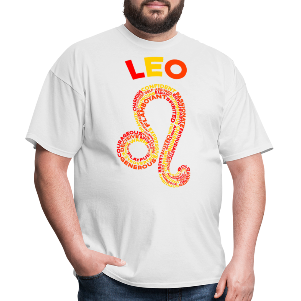 Men's Power Words Leo Classic T-Shirt - white