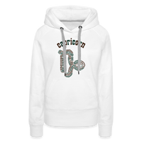 Thumbnail for Women's Power Words Capricorn Premium Hoodie - white